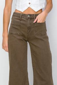 Artemis Vintage - High Rise Stretch Crop Palazzo Jeans