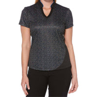 Pga Tour - Women's Activewear Printed Short Sleeve Golf Polo