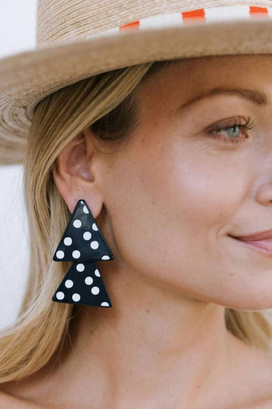 Sunshine Tienda - Women's Polka Triangle Earrings