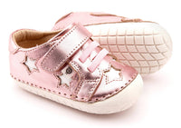 OLDSOLES Girl's Starey Pave Sneakers in pink frost snow - kids' sneaker - detail view