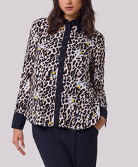 Angel Apparel - Flower Detail Button Front Shirt