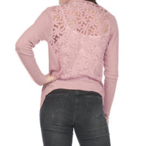 Papillon - Lace Back Long Sleeved Waterfall Cardigan