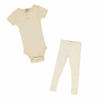 Marmar Copenhagen - Kid's Short Sleeve Ribbed Henley Body Set