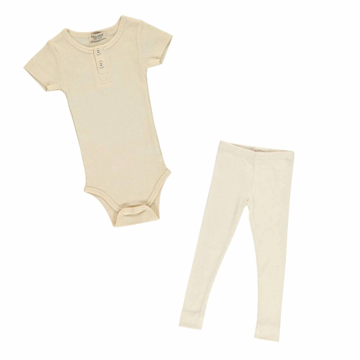 Marmar Copenhagen - Kid's Short Sleeve Ribbed Henley Body Set