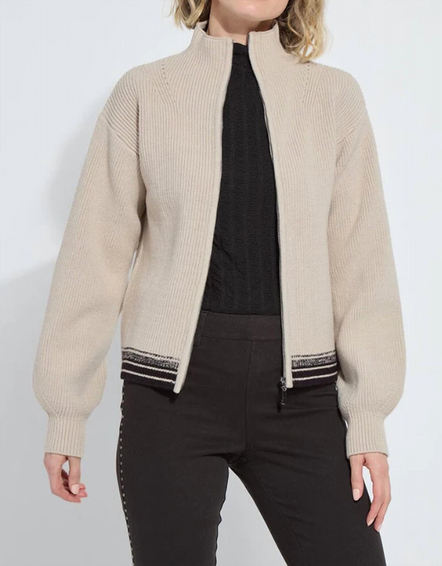 Lysse - Blythe Zip Up Rib Sweater