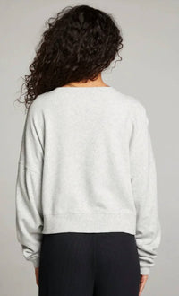Chaser - Ski Life Long Sleeve Crop Sweatshirt