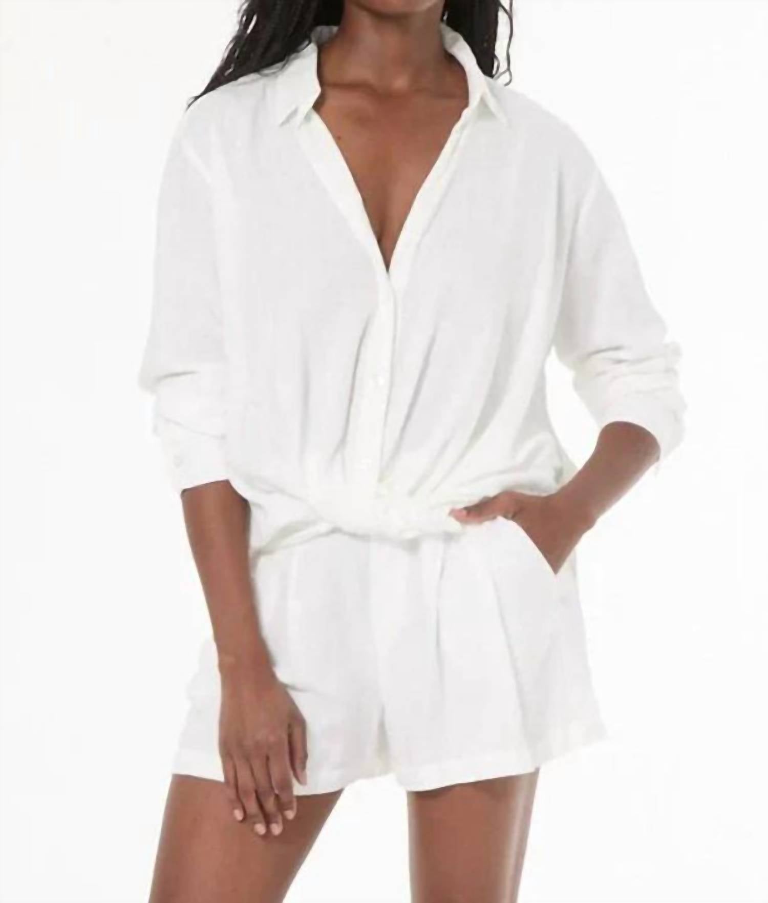 Young Fabulous & Broke - Traveler Long Sleeve Button-down Top