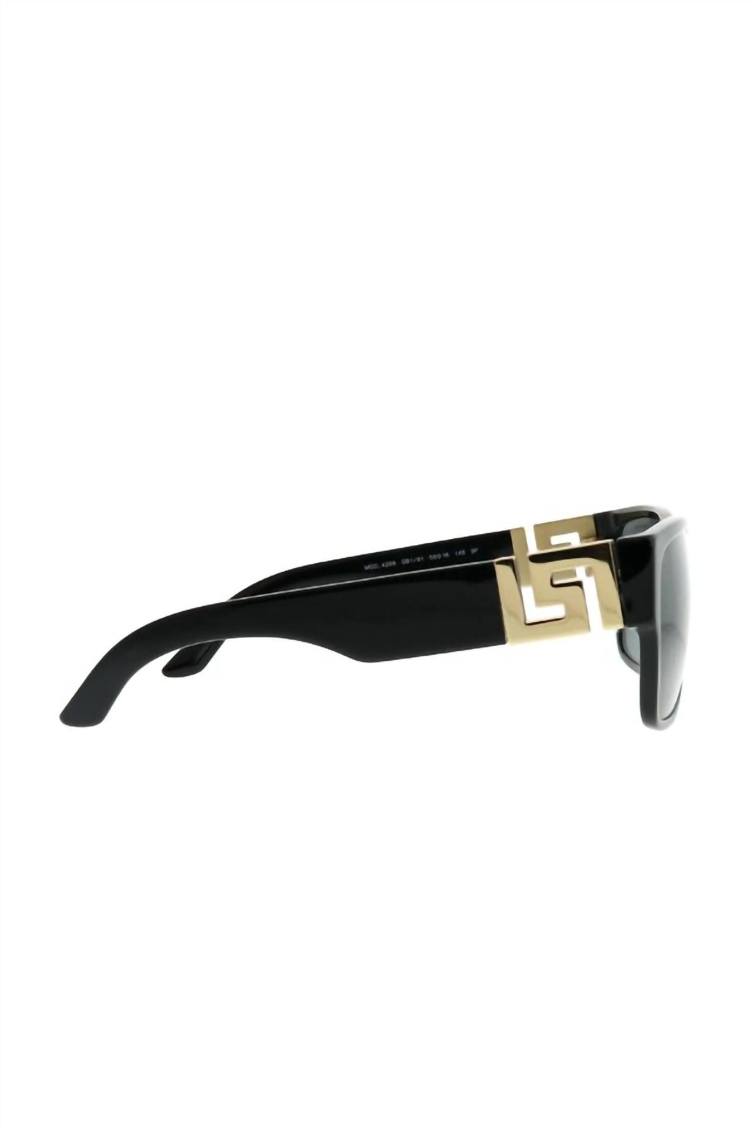 Versace - Square Plastic Sunglasses with Grey Polarized Lens