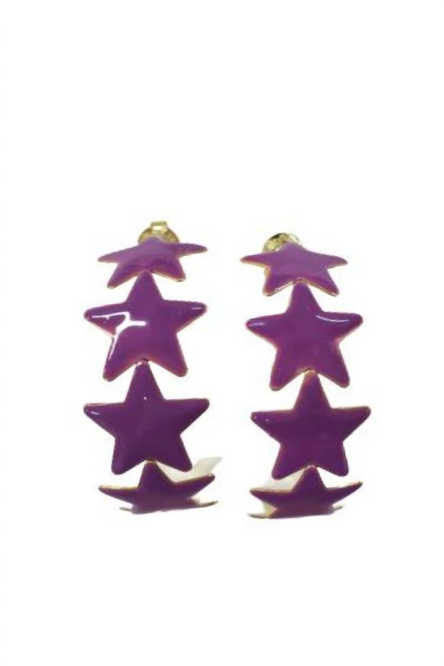 Sheila Fajl - Women's Resin Aaron Star Hoop Earrings