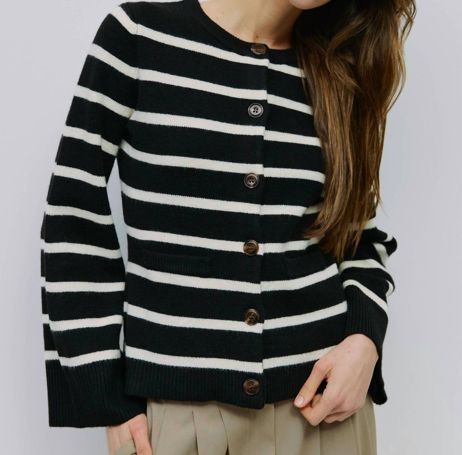 Mod Ref - Cindy Striped Cardigan