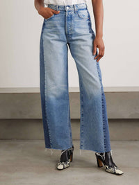 Mother - Pipe Dream Button Sneak Fray Jeans