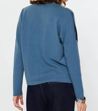 Nyland - Adina Mixed Media Metallic Knit Sweater