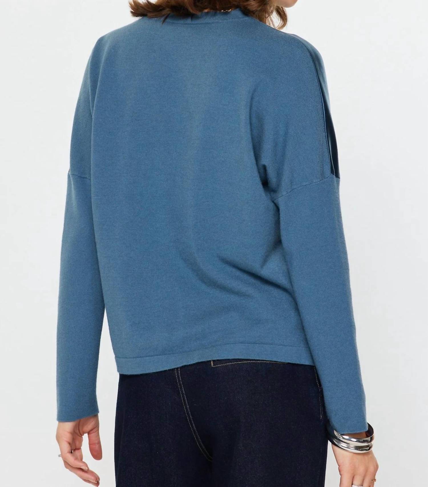 Nyland - Adina Mixed Media Metallic Knit Sweater