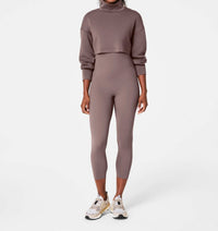 Spanx - Airessentials Brushed & Cropped High Neck Sweatshirt