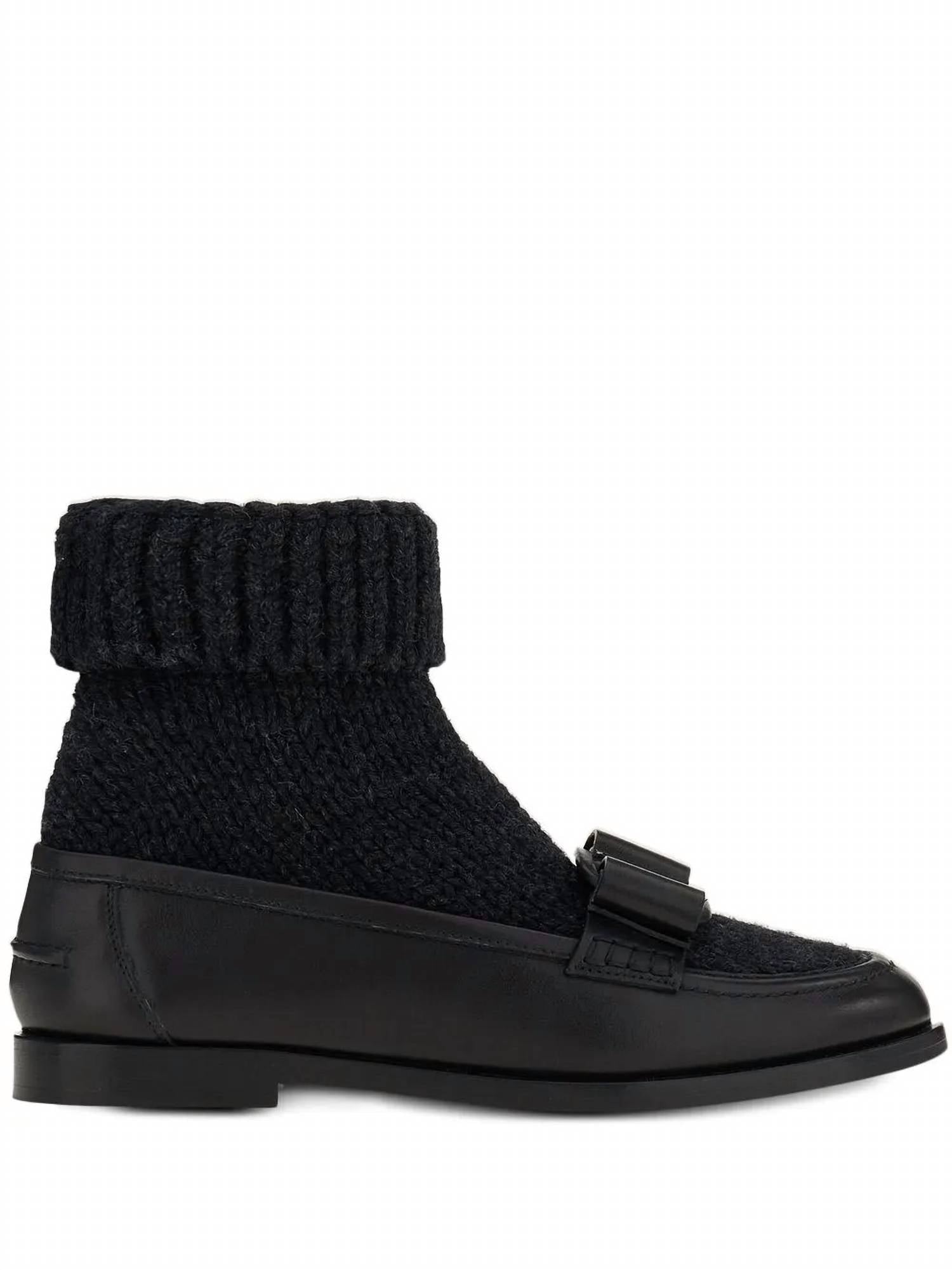 Salvatore Ferragamo Women's Vara Bow Sock-ankle Loafers in black - women's flats - view 152