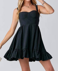 Baby Pink - Tiered Mini Dress