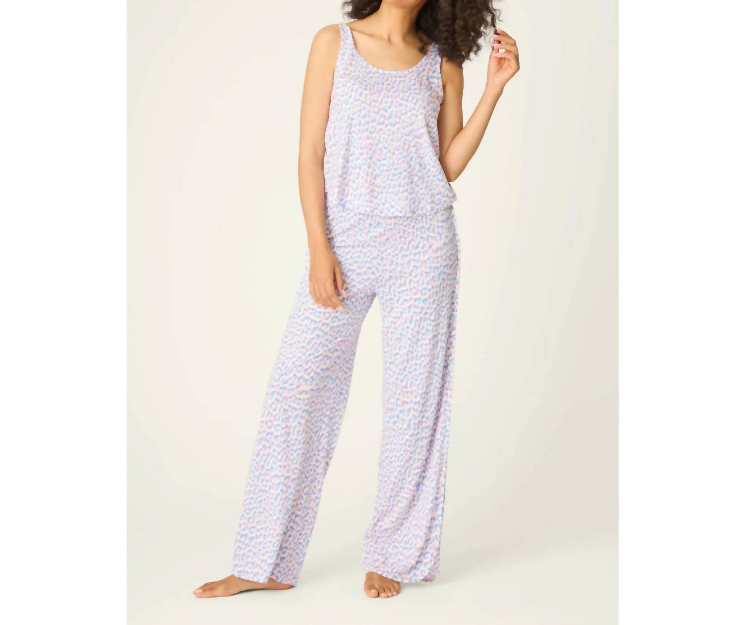 Pj Salvage - Animal Lover Leopard Print Tank Top And Pants Set