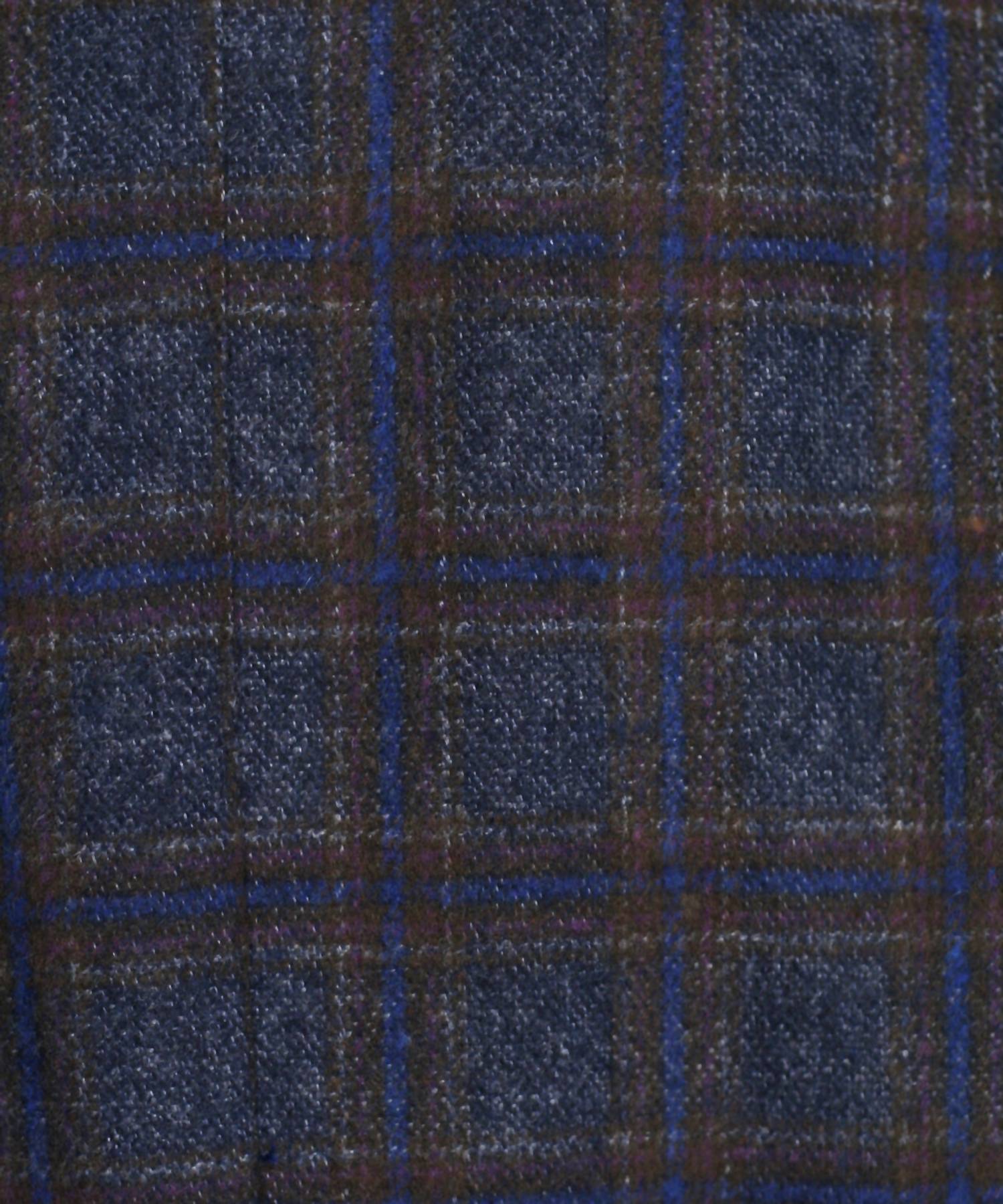Skies Are Blue - Women's Ruched Sleeves Plaid Blazer