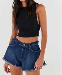 Free People Sparks Fly Denim Shorts in blue - women's shorts