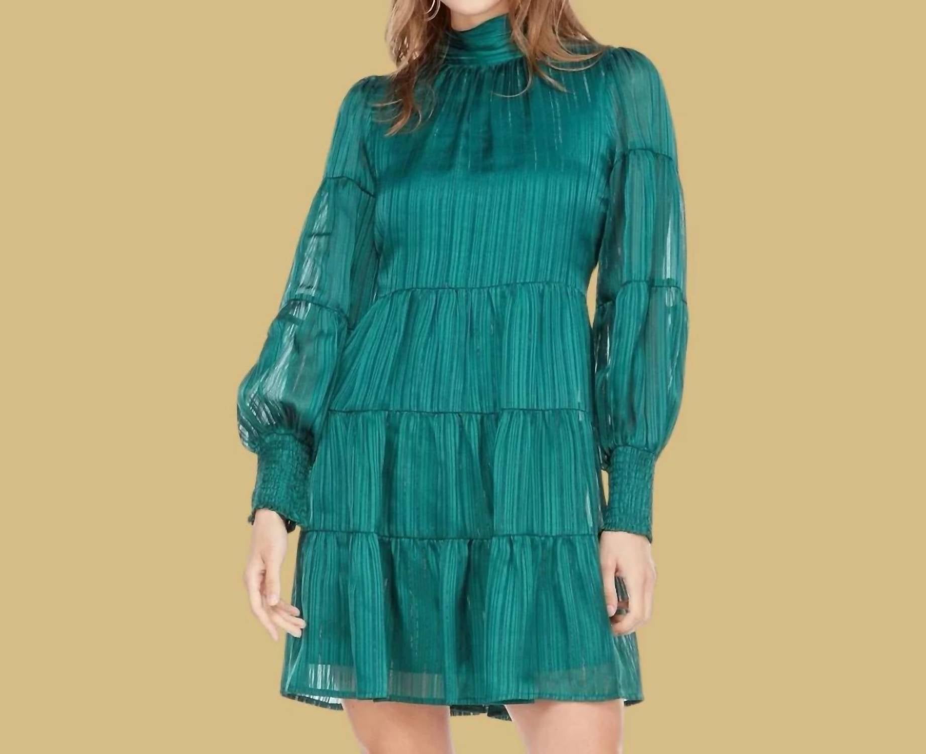 Joy Joy - Tie Neck Tiered Dress