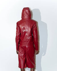Knotwtr - I’m Worth A Lot Hooded Leather Jacket