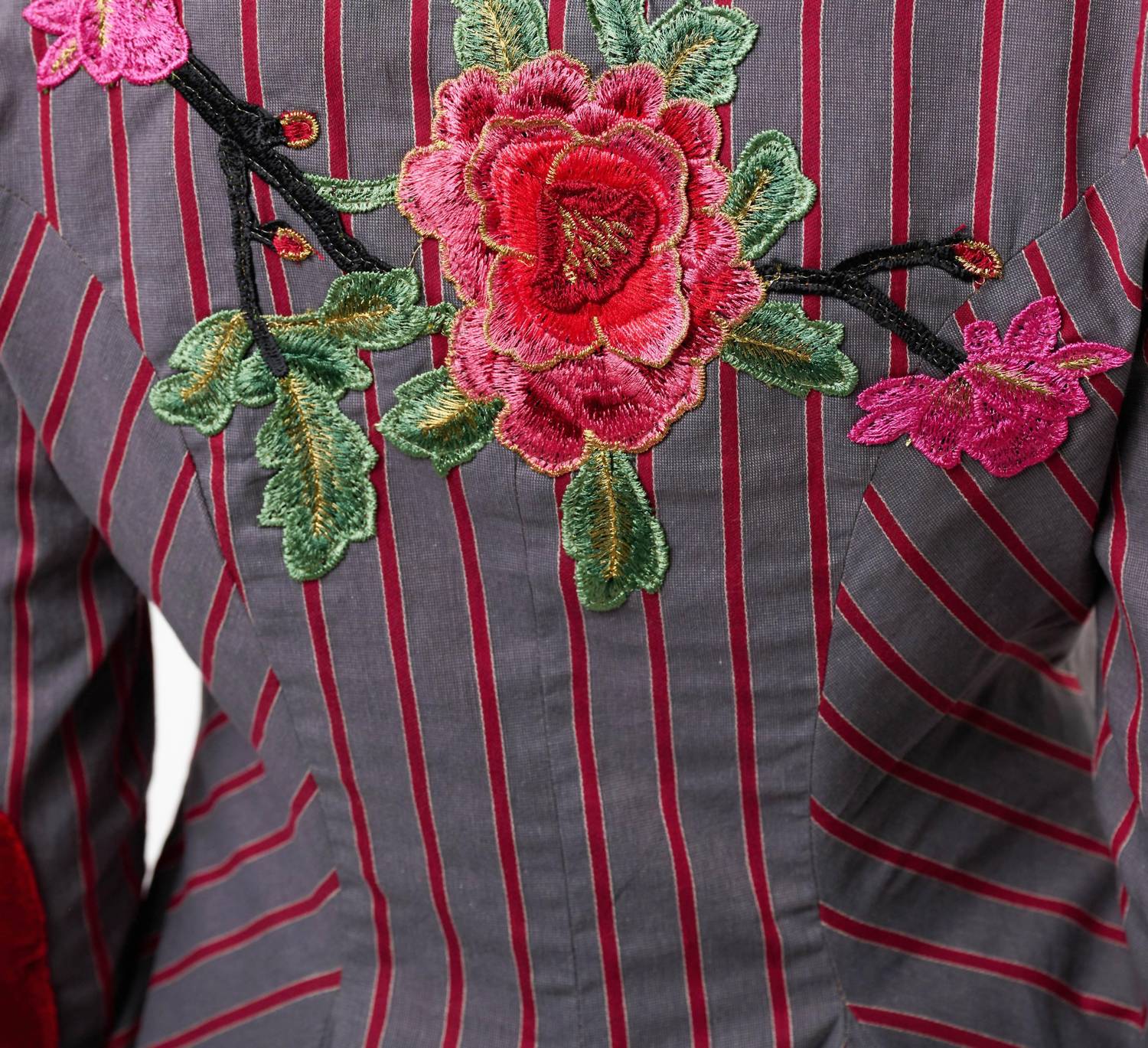 Aratta - Statement Stripe Button Up Blazer