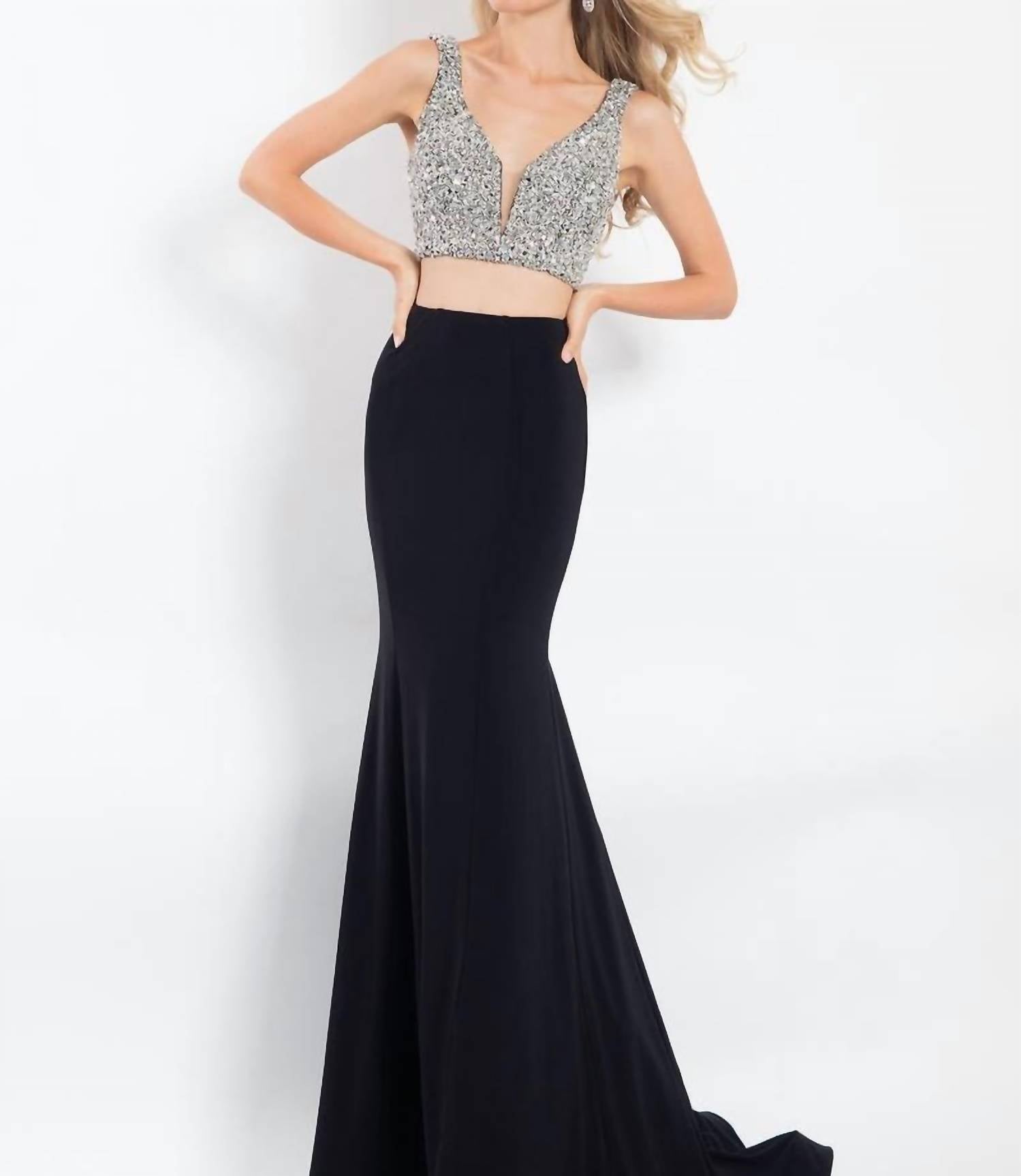 Rachel Allan - Two-piece Jersey Prom Dress
