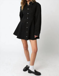 Olivaceous - Lea Button Dress
