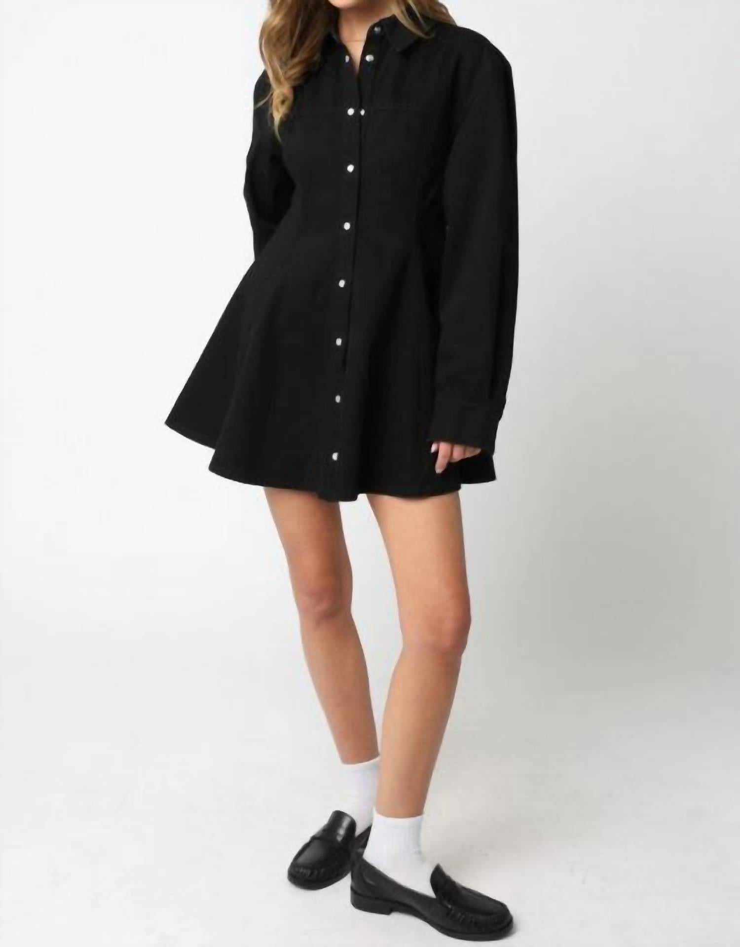 Olivaceous - Lea Button Dress