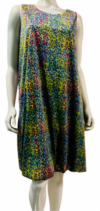 Samuel Dong - Women's Cheetah Print Bubble Pockets Dress