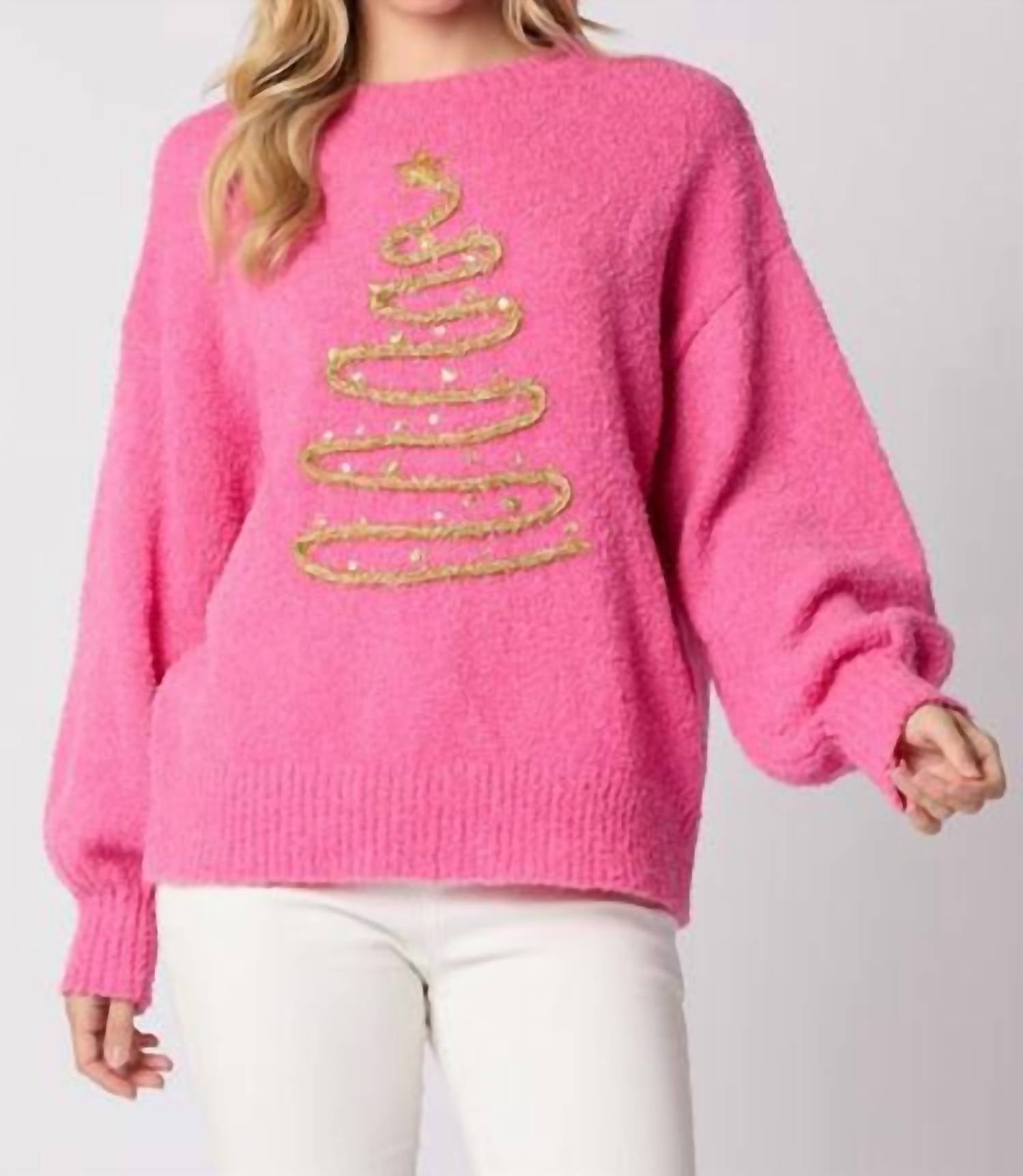 Peach Love - Tinsel Tree Sweater