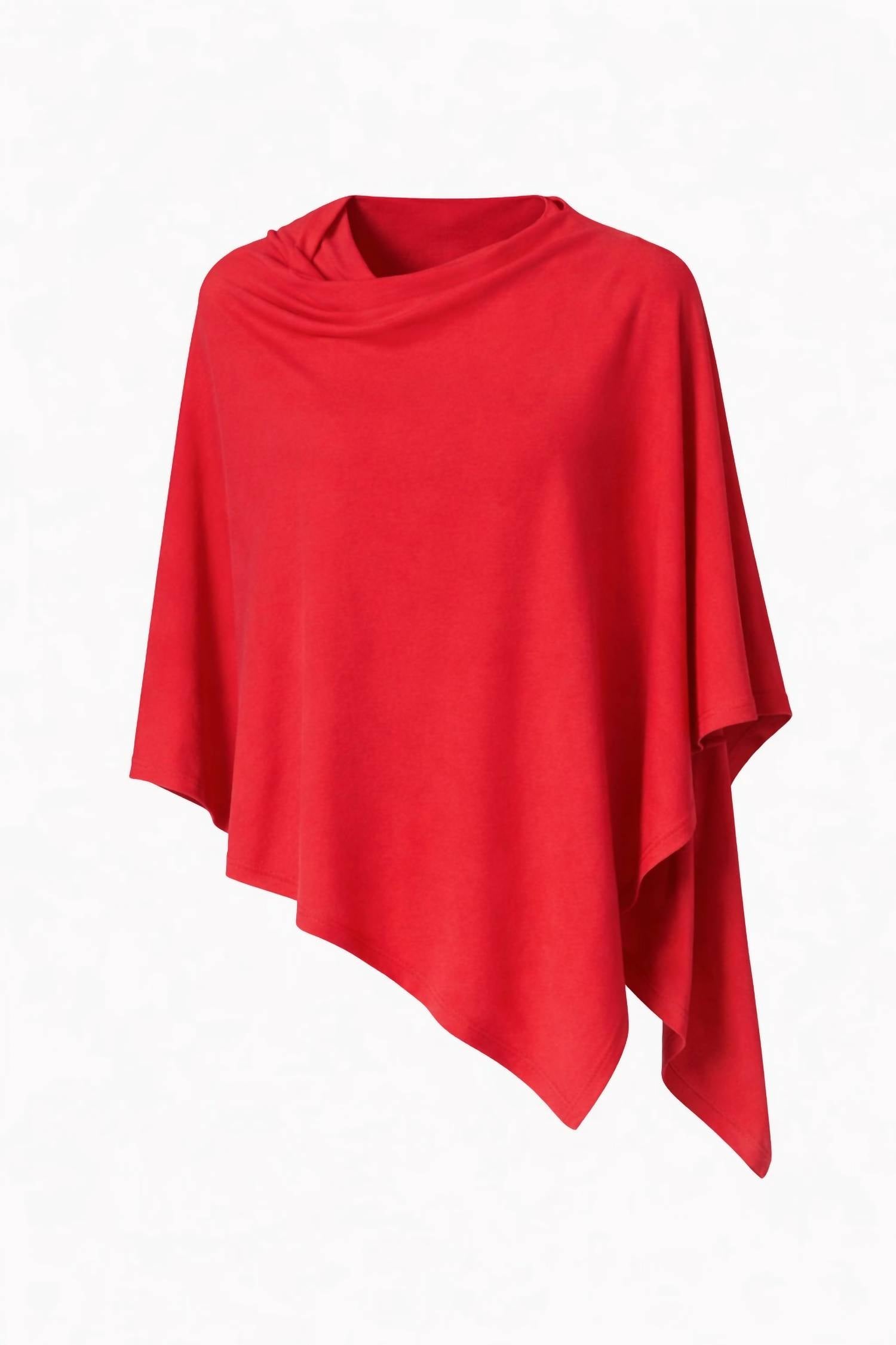 J'Envie/Eli The Calella Cape Top in poppy - women's blouse - detail view