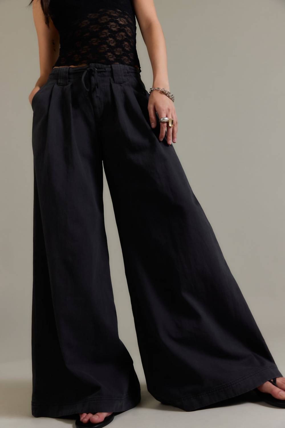 Free People - Julien Wide Leg Chino Trouser Pants