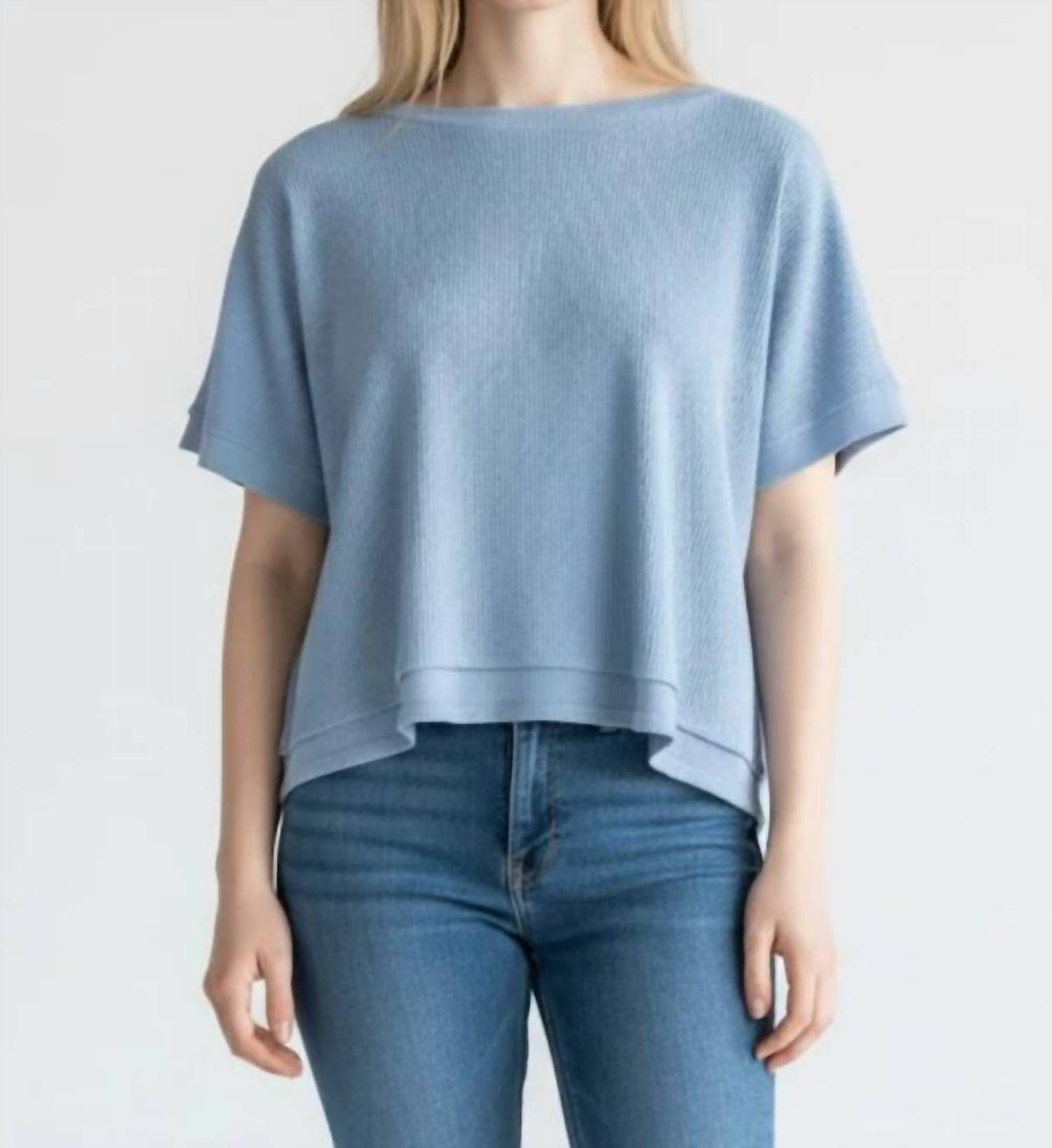 Mododoc - Half Sleeve Dolman Open Crew Boxy Top