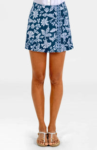 GRETCHEN SCOTT Stunning Peek a Boo Skort in navy - women's shorts