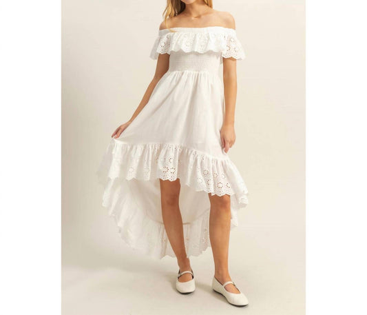 Hyfve - smocked bodice high-low hem midi