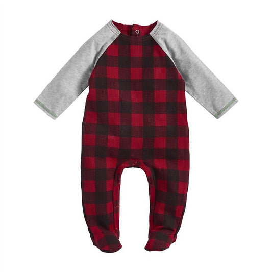 Baby Boy's My First Christmas Buffalo Check Sleeper