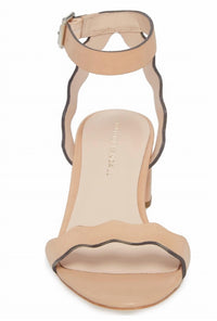 Loeffler Randall - Women's Emi Scalloped Leather Block Sandals