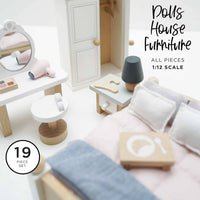 Le Toy Van - Kid's Wooden Dollhouse Bedroom Set