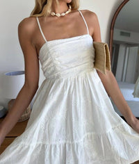 Mint - Moonflower Eyelet Mini Dress