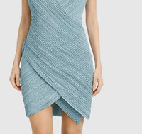 Daphne Valente - X-front Pleated Mini Dress