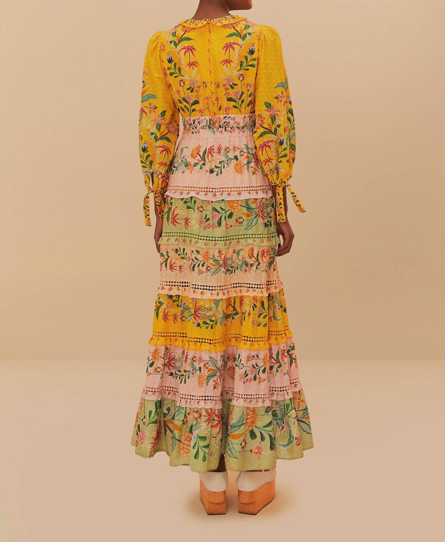 Farm Rio - Long Sleeve Maxi Dress