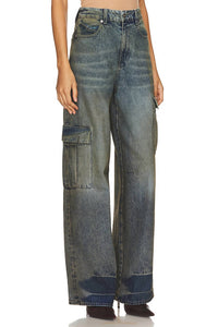 Rta - Women's Wide Leg Cargo Jeans