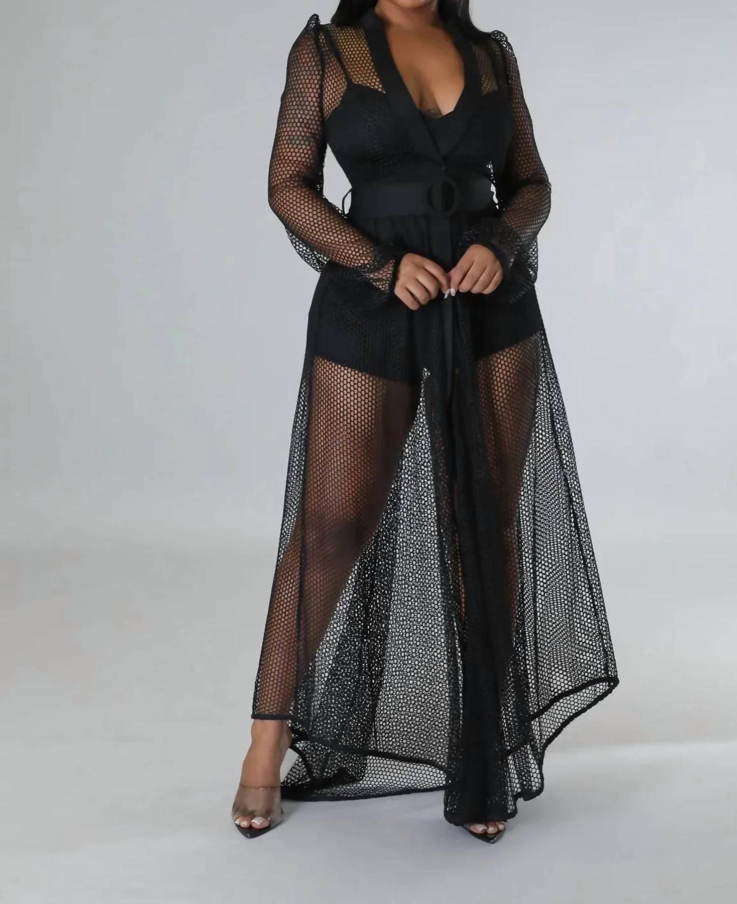 Good Time Usa - Addiction.......Short Romper With Fish Net Cover