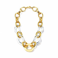 Gold & Honey - Women's Oversized Link Lucite Necklace