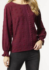 Coco + Carmen - Samara Long Sleeve Swiss Dot Top