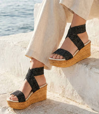 Charleston Shoe Co. - Women's Bermuda Strappy Wedge Sandals