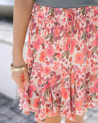 Grace and Lace Frilly Flutter Skirt in vintage floral - women's skirt - alternate view