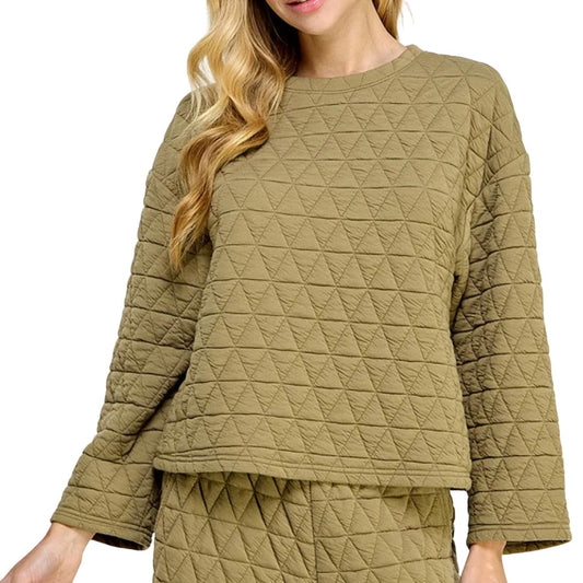 See And Be Seen - Long Sleeve Quilted Top - Reg/Curvy