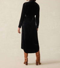 Faherty - Stretch Silk Velvet Riley Midi Dress